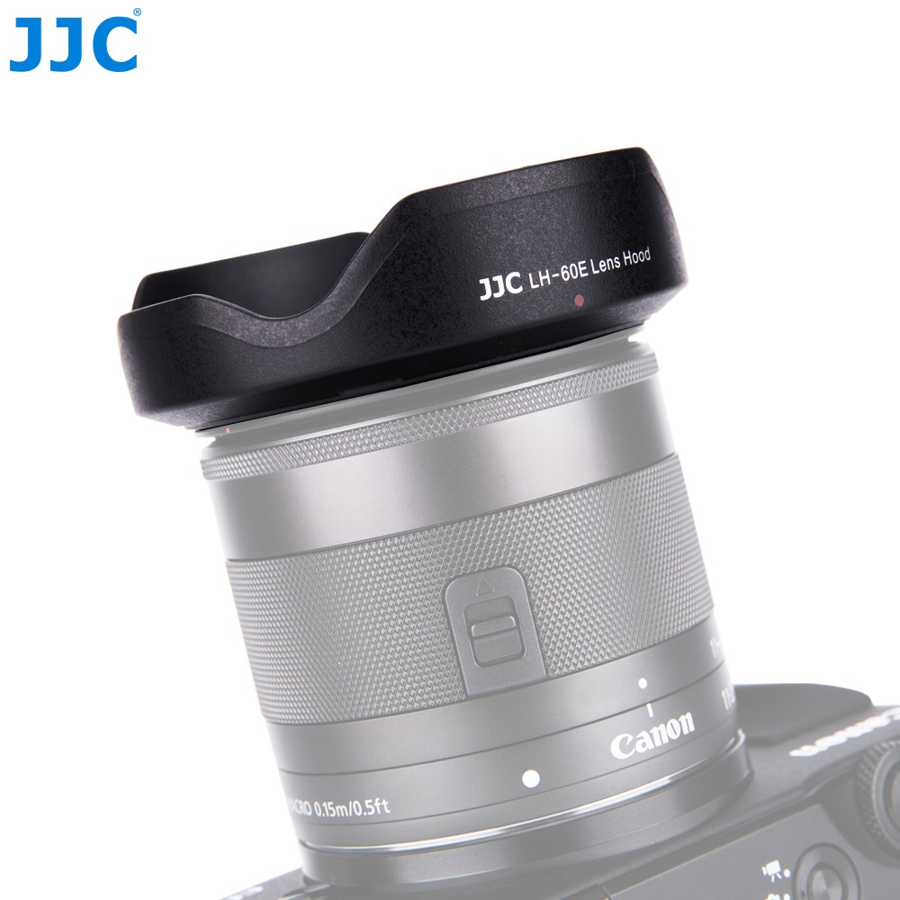 JJC-parasol de lente de flor para cámara Canon EF-M, 11-22mm, EOS, M200, M100, M5, 0, M10, M6, Mark II, M5, sustituye a EW-60E