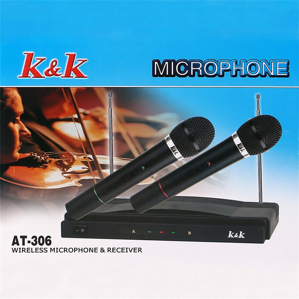 Professionele Draadloze Microfoons Kit Thuis Bar Karaoke Ktv Draadloze Microfoon Ontvanger Systeem Condensator Microfoon Set