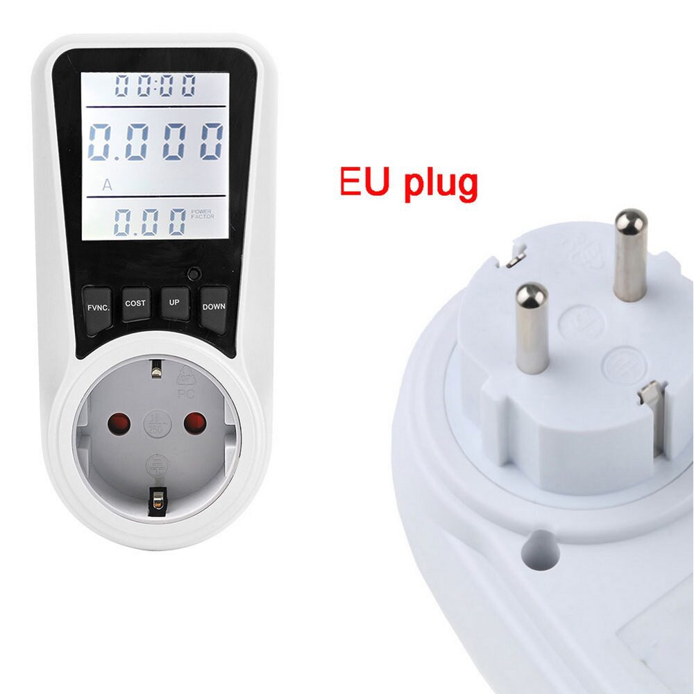 Digitale Wattmeter Ac Power Meter 220V Lcd Watt Energy Meter Power Monitor Fr Us Uk Au Br Meten Outlet power Analyzer