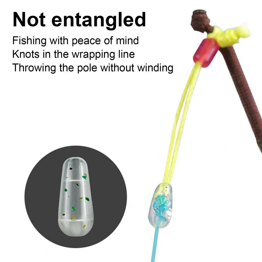 50Pcs Anti Rust Tough- Pole Tip Rope Strengthen Fishing Pole Tip Line Lightweight Wear Resistant Rod Tip Line Knot for Angling