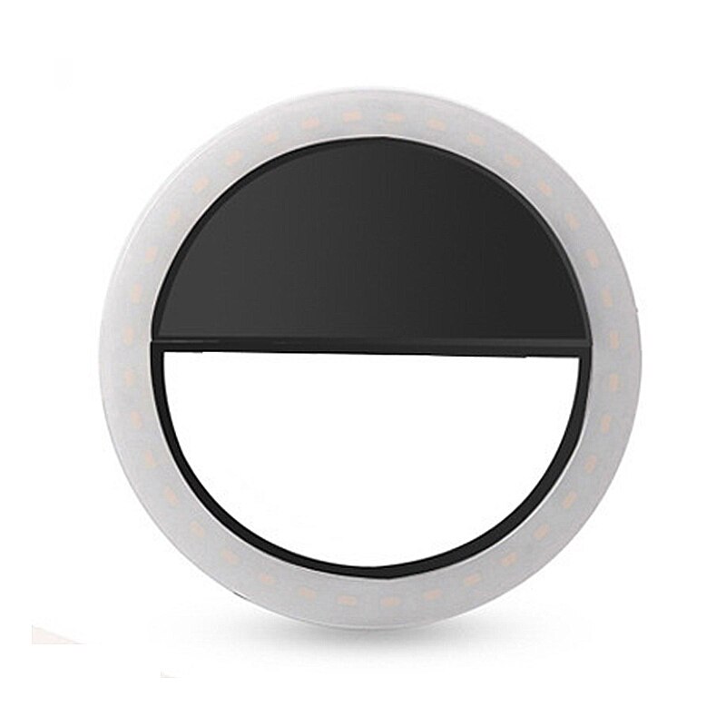 2x Selfie Light Portable LED Ring Light Fill for Smart Phone Pink & Black