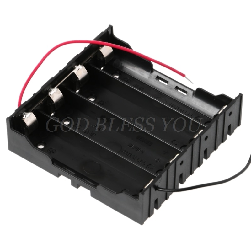 3.7V Parallel 3x 4x 18650 Batteries Holder Box Storage Case Container With Wire