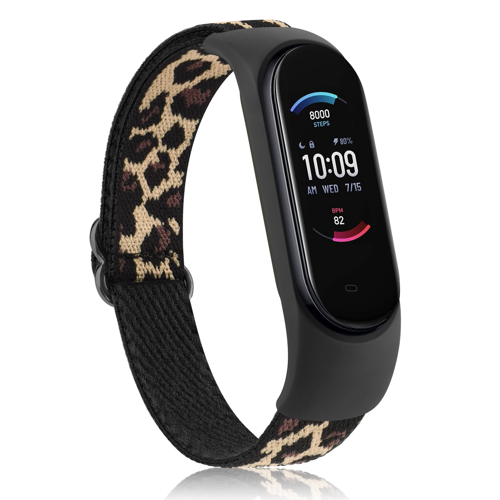 Elastyczny pasek nylonowy do paska Amazfit Band 5 wymiana paska sportowa opaska na nadgarstek pasek do zegarka kompatybilny z bransoletką Amazfit Band 5: Beżowy