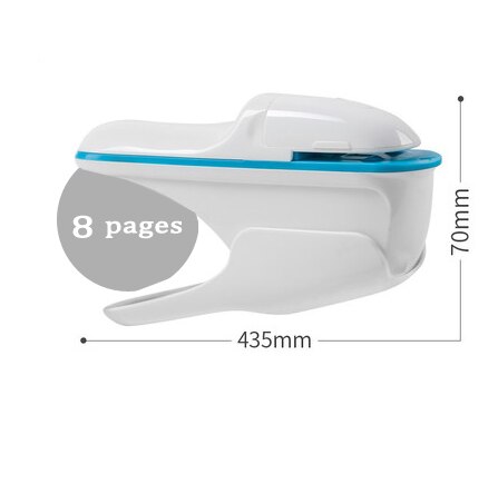 Niet-Nietje Nietmachine Nieten Machine Mini Leuke Boek Stapleless Nietmachine Papier Nieten Nietmachine Gratis Nietje Naaldloze Nietmachine: White