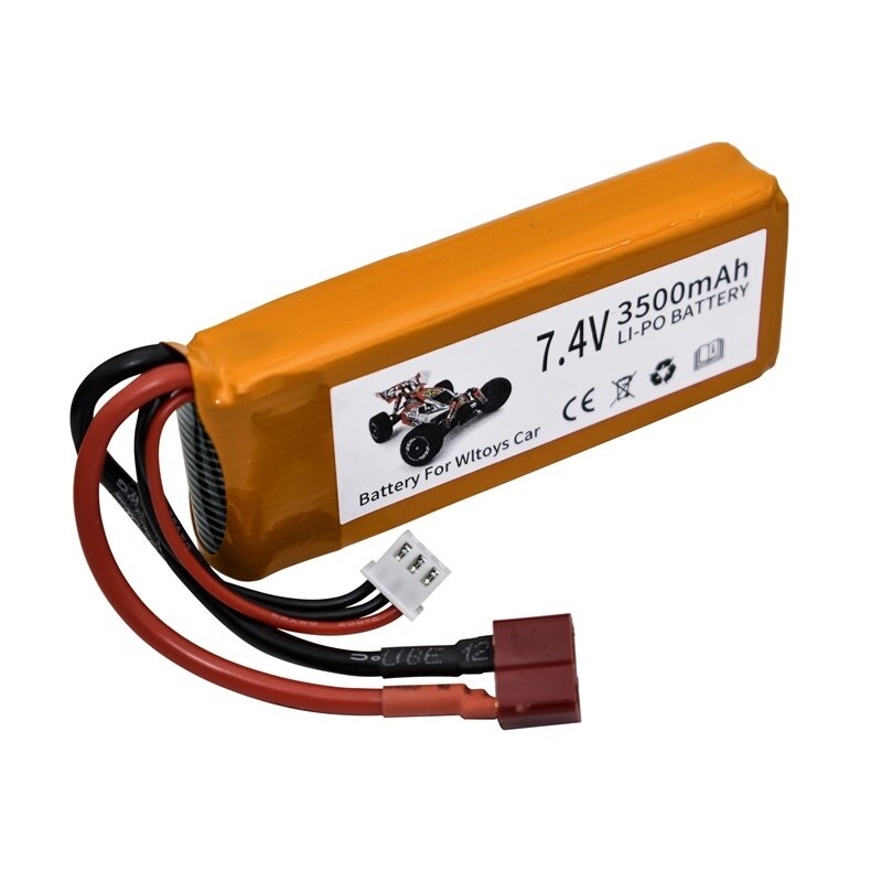 Ensembles de chargeur de batterie Lipo 7,4 V 3500 mAh pour Wltoys 144001 124016 124017 144002 Batterie de voiture 2s 7.4v pour voiture Wltoys 12428 12423 RC