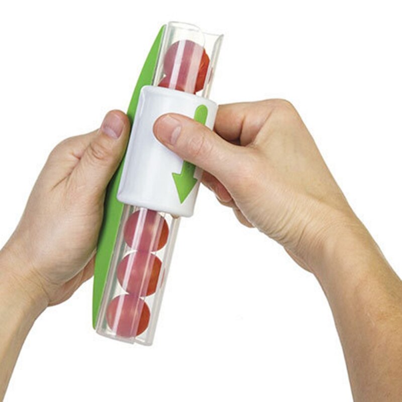 Tomat drue skive verktøy frukt skive verktøy grønnsaker skive verktøy husholdningsverktøy (rød): Lysegrønn