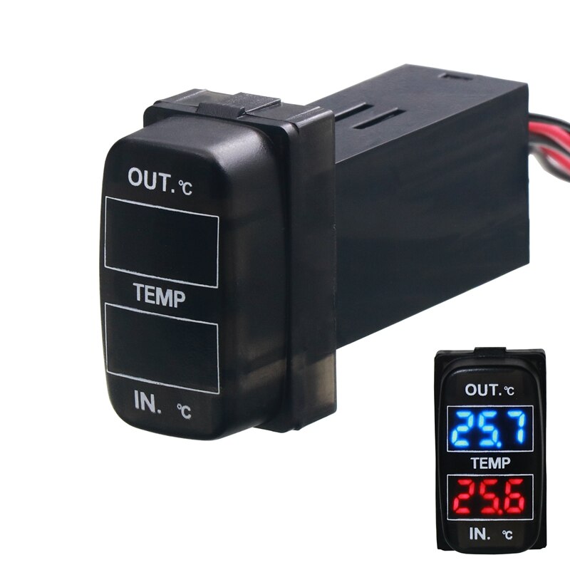 Dual Temperatuur Display Binnen En Buiten De Auto Dual Temperatuur Sensor Voor Mitsubishi Asx Lancer Outlander Pajero: Default Title
