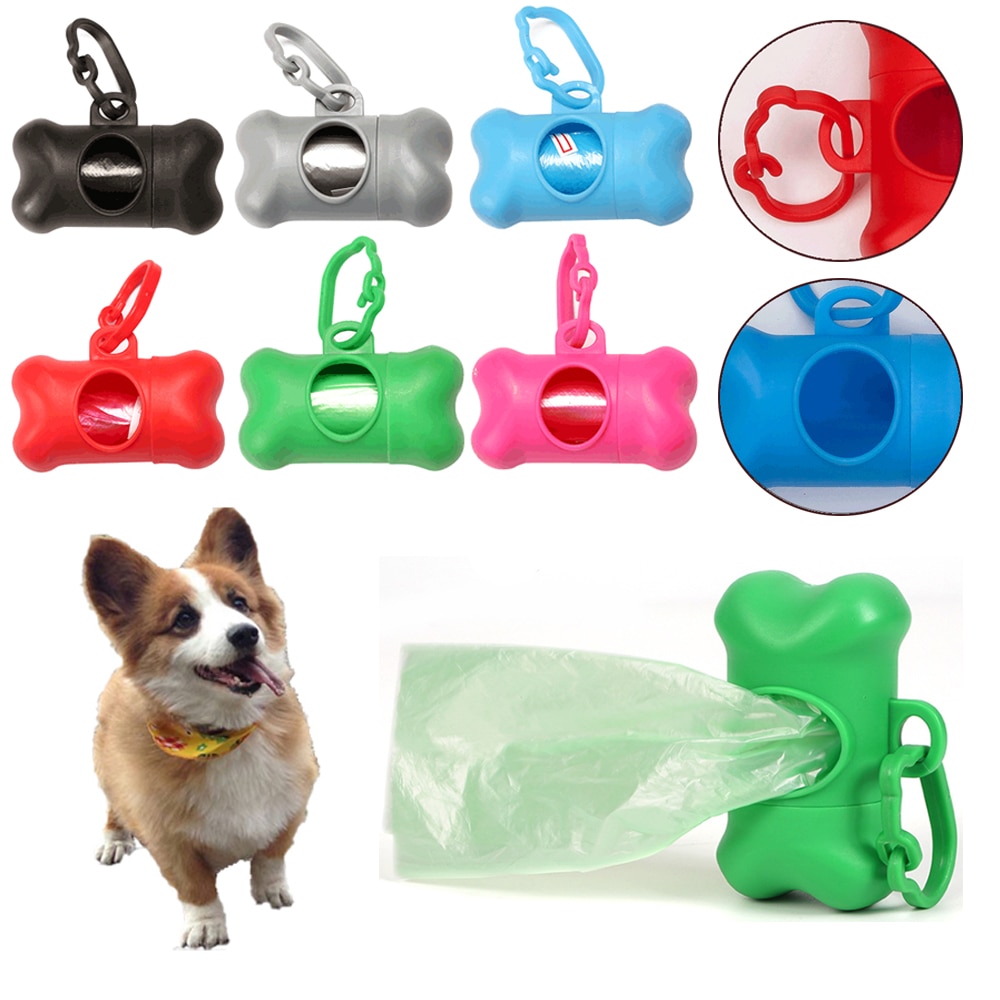 Perro mascota residuos bolsa portátil dispensador de residuos para perros titular de la bolsa de perro caca Scooper bolsas perros de compañía Pooper Scooper mascotas suministros