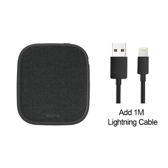 SOLOVE 10000 mAh QI Wireless Dual USB Power Bank Quick Charge for Huawei Samsung iPhone X XR XS MAX 8 Plus: BlackLightning