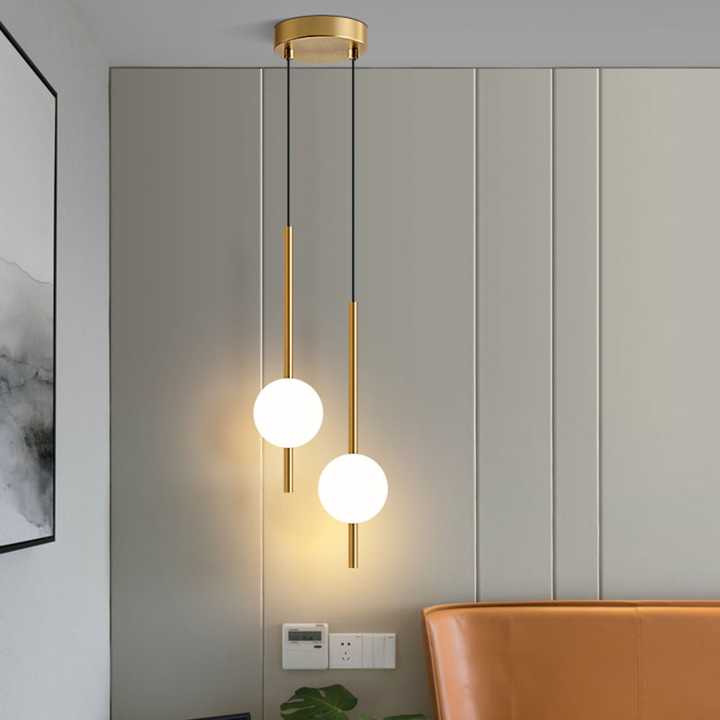 Nachttisch-Pendelleuchten für Schlafzimmer, nordische Pendelleuchte für TV-Hintergrund, Kücheninsel, Restaurant, Esszimmer, LED-Beleuchtung