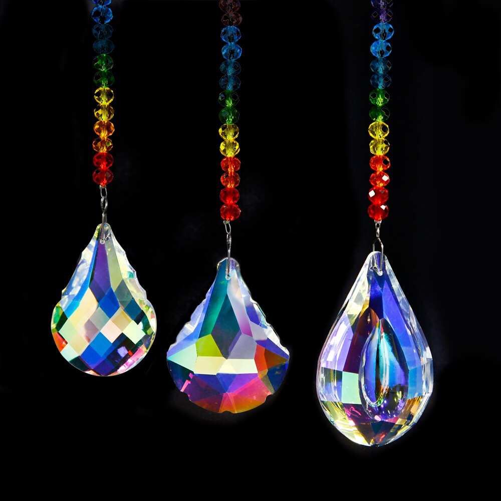 Regenboog Zon Catcher Crystal Prisma Hanger Regenboog Venster Tuin Outdoor Decoratieve Crystal Chakra Magic Gemstons Ornament December