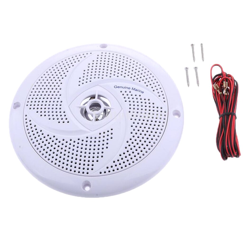 White Waterproof Round Speaker Sound System for Boat Marine Car RV