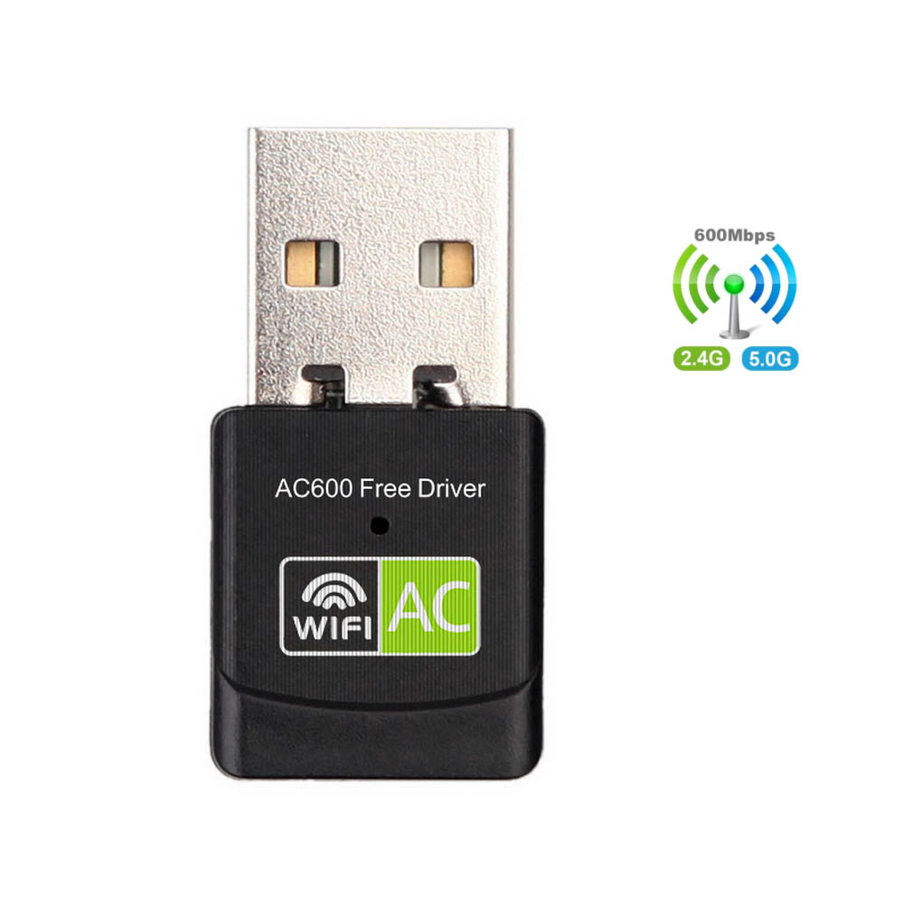 Adaptador wi-fi usb 600mbps banda dupla 2.4g 5ghz antena usb lan ethernet pc ac receptor wi-fi adaptador sem fio placa de rede