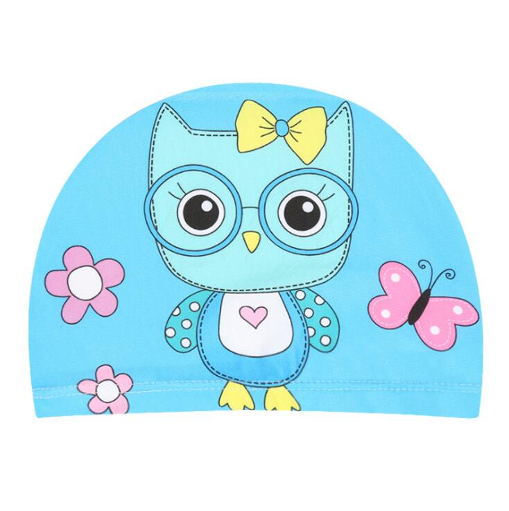 Children's Cute Cartoon Swimming Cap Ear Protection Elastic Loose Comfortable Ear Protection Swimming Cap Baby Calico Cap: Style 2