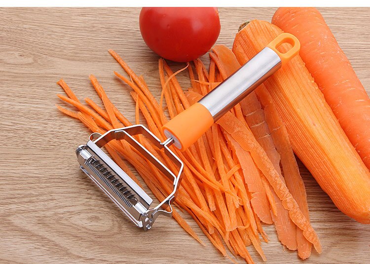 1 PC multifunción de acero inoxidable Julienne pelador de verduras doble rallador de cepillado accesorios de cocina herramienta de cocina KX 250