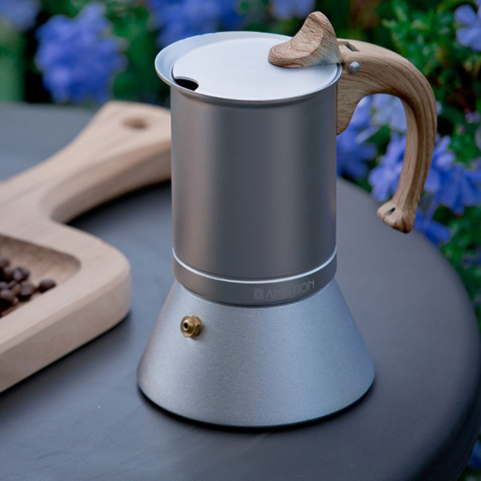 150ml Aluminum Coffee Maker Moka Pot With Wooden Handle Espresso Machine Household Mocha Pot For Gas Stove/Induction Stove