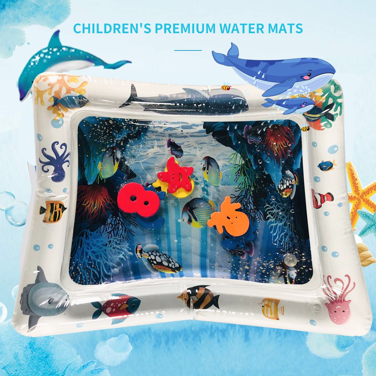 Water Mat Baby Inflatable Patted Pad Baby Inflatable Water Cushion Infant Play Mat Toddler Funny Pat Pad Toys