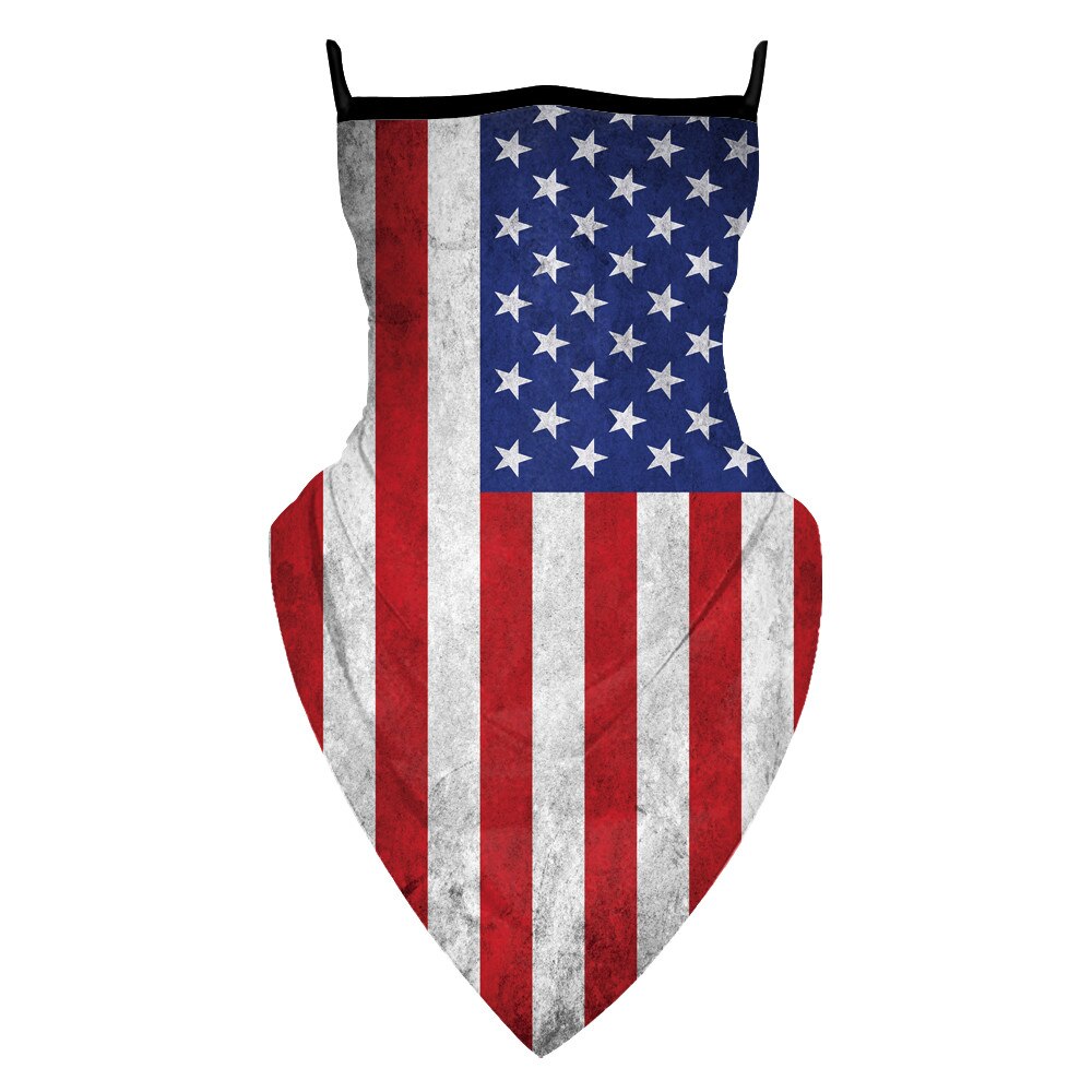 Foulard Triangle avec drapeau français, cache-nez avec crochet d'oreille, multifonctionnel, anti-poussière, respirant, Tube Bandana, réutilisable, masque de randonnée: 034