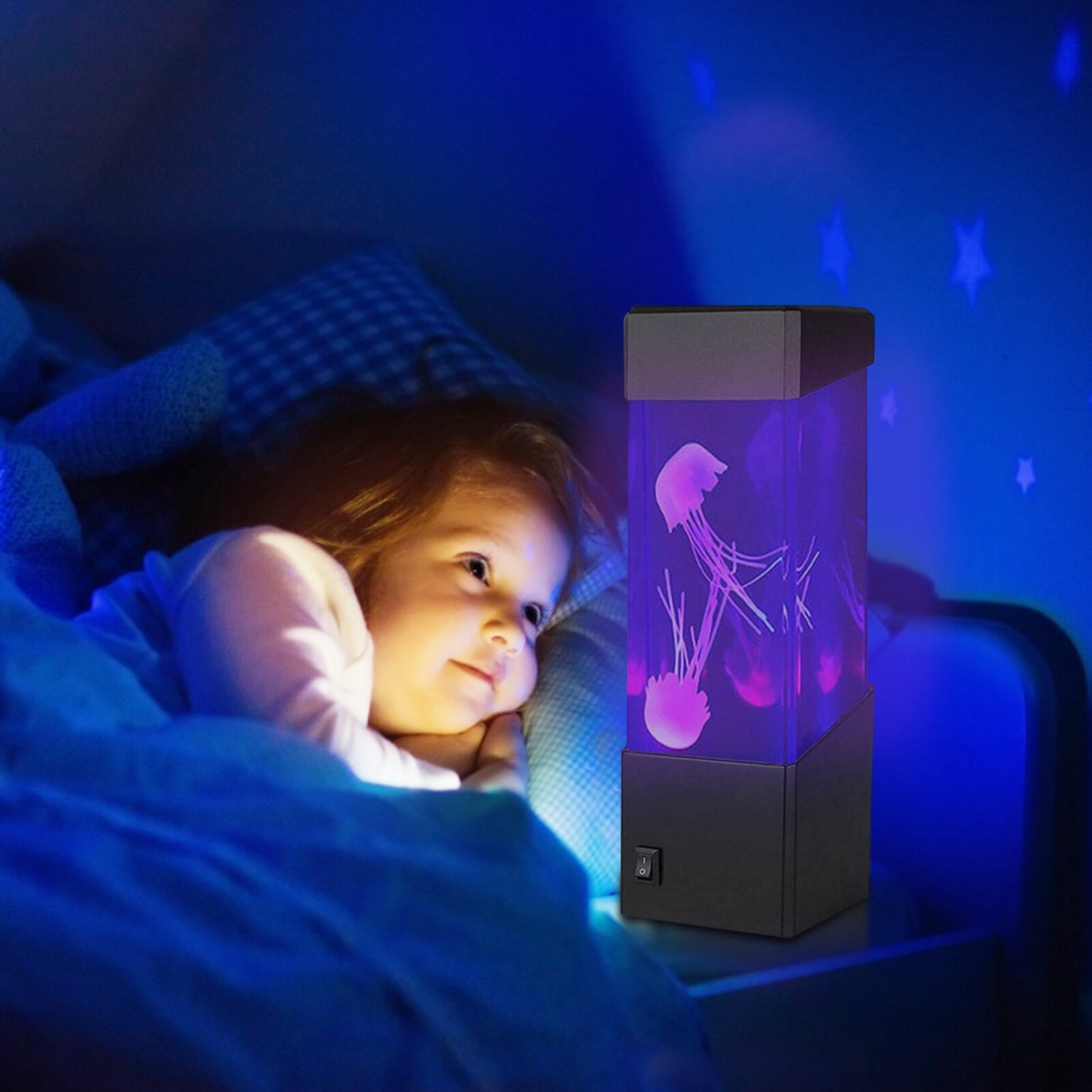 Led Fantasy Kwallen Lamp Usb Power/Batterij Aangedreven 6 Kleur Veranderende Kwallen Aquarium Led Lamp Ontspannen Stemming Duurzaam