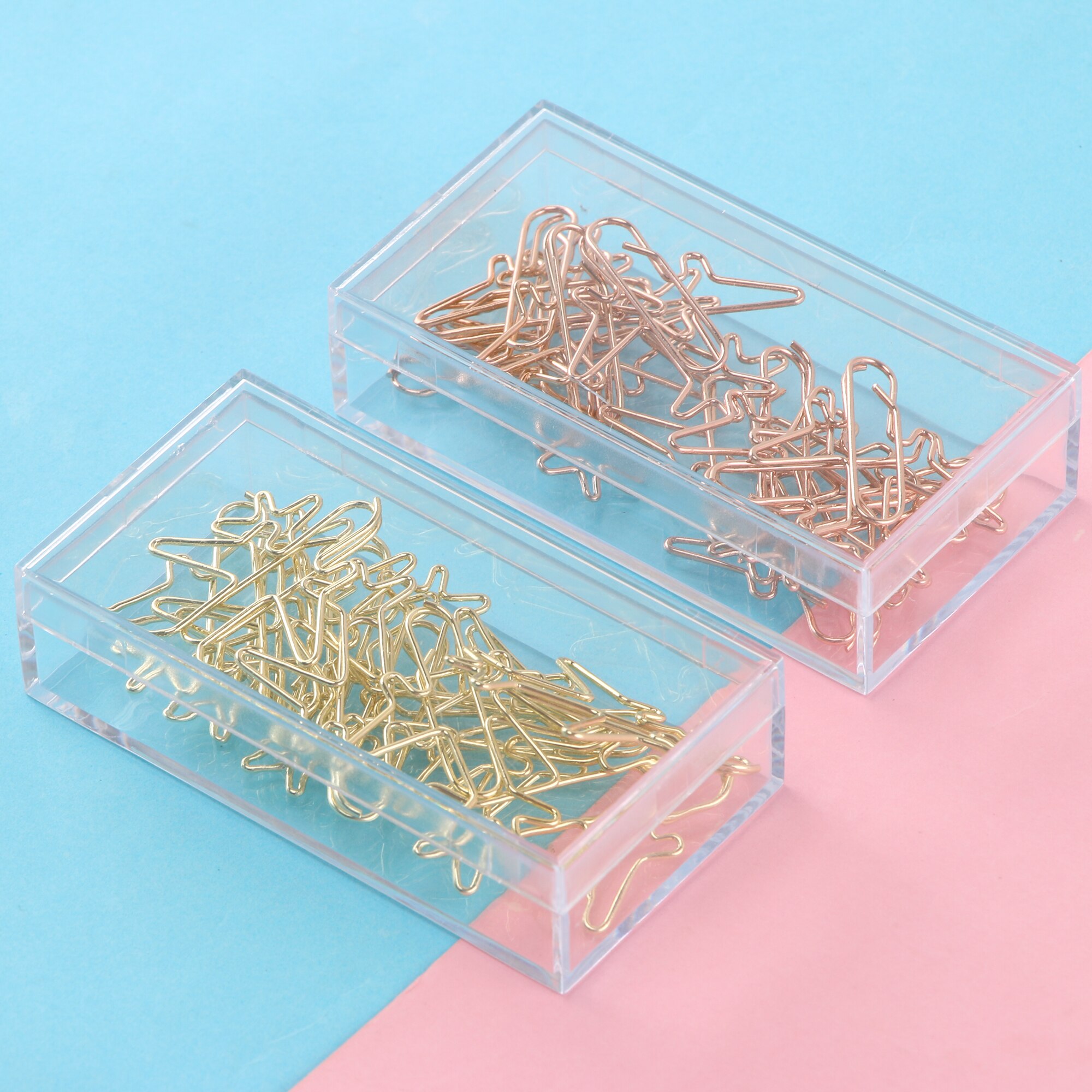 Marcapáginas de papel en forma de avión, accesorio bonito de oro rosa, para fotos, notas, soporte para billetes, suministros escolares de oficina, decoración, 12 unids/caja