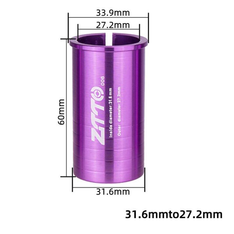 Bicycle Seatpost Adapter Alloy Sleeve Convert Seat Post Tube Conversion Adapter 25.4 27.2 28.6 30.4 30.8 31.6 33.9 34.9: F