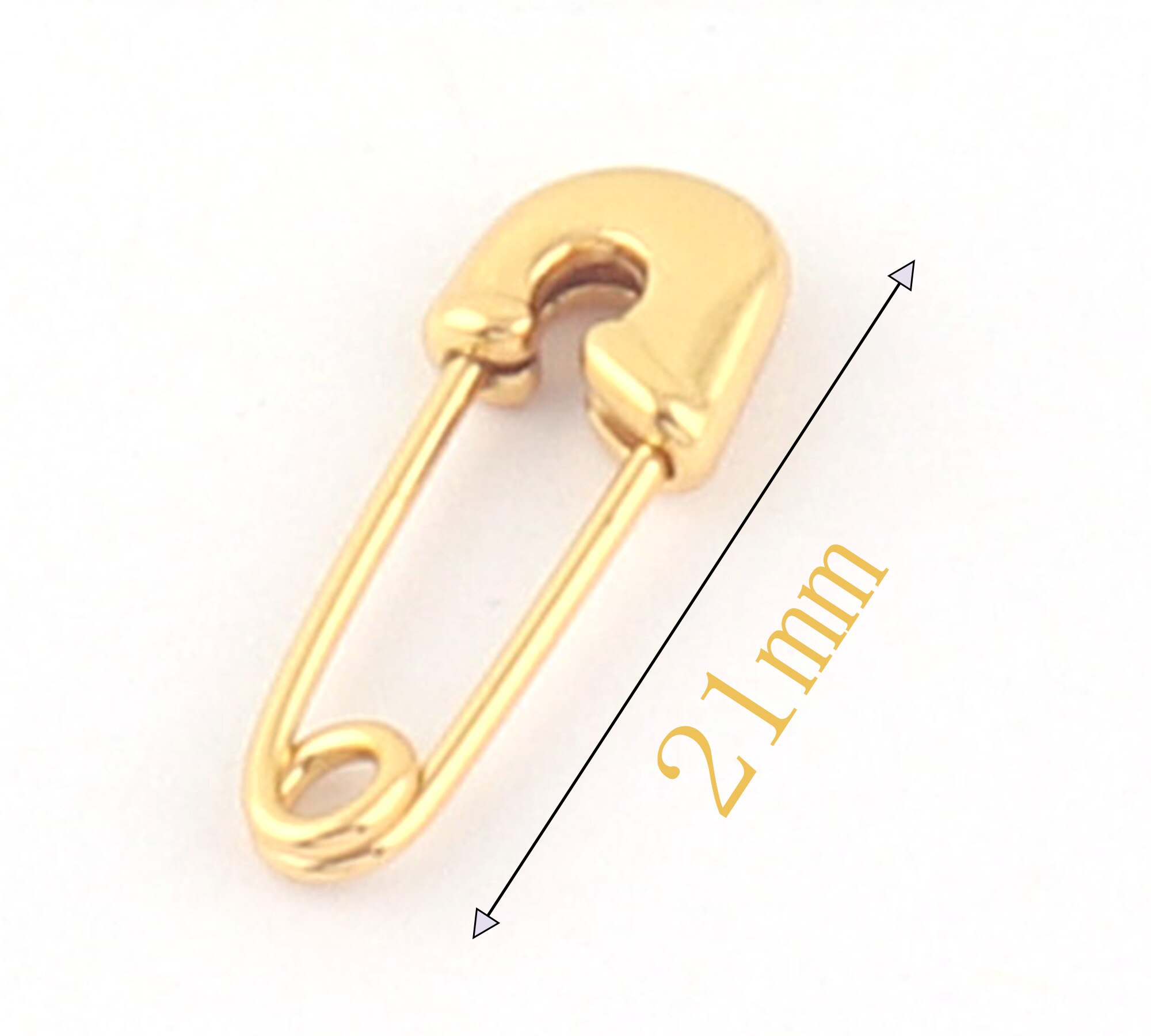 Gold Safety Pins Small Kilt Safety Pins Broochs Charm Holder Apparel Accessories DIY Sewing 21mm 20pcs