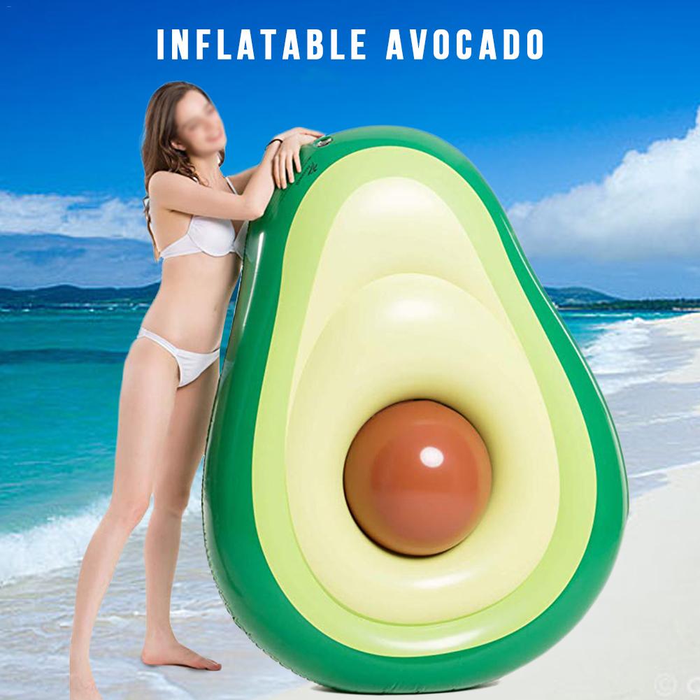 Inflable aguacate piscina flotador verano playa natación flotador pelota playa juguete agua deportes aire cojín para niños adultos de