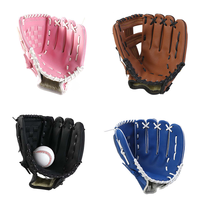 Children Adult Baseball Gloves Leather Softball Practice Equipment Training Match Mittens Left Hand Sport Glove