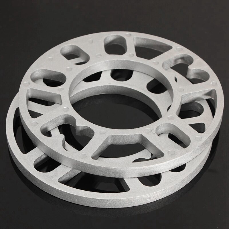 2 stk universal 10mm alu aluminium hjul afstandsstykker shims plade passer 4 / 5 studs