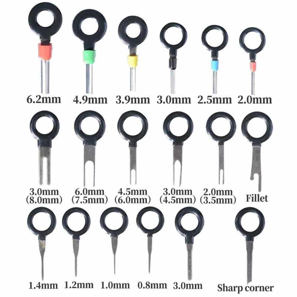 Tools Pin Ejector Kit Release Extractor Puller Automotive Auto Terminal for most connector terminals car tool