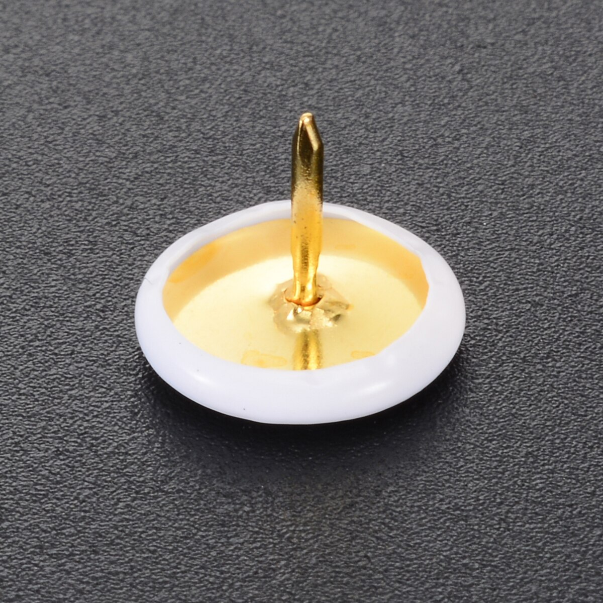 Chinchetas blancas de forma redonda, 50 Uds., chinchetas de empuje, chinchetas de pulgar, pines de corcho de dibujo, papelería para tablón de anuncios, papel de tablero de corcho