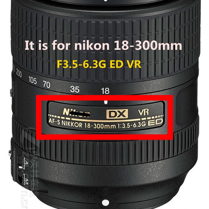 För nikkor af -s 18-300 3.5-6.3g bakre skyddsenhet m / en brytarknapp bajonettmonterad rörrör för nikon 18-300mm f3.5-6.3g ed vr