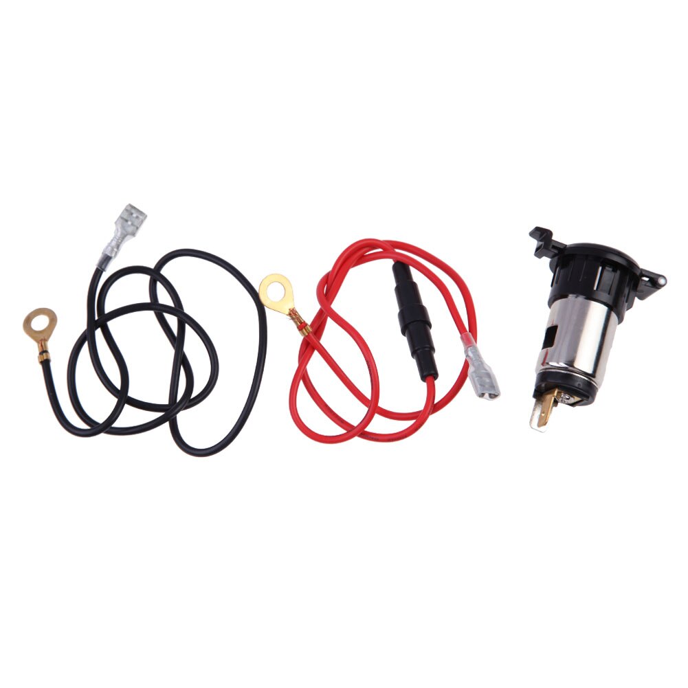 Universal Motors 12v 120W Car Cigarette Lighter Socket Heat Resistant Plastic Motorcycle Power Cigarette Lighter Socket