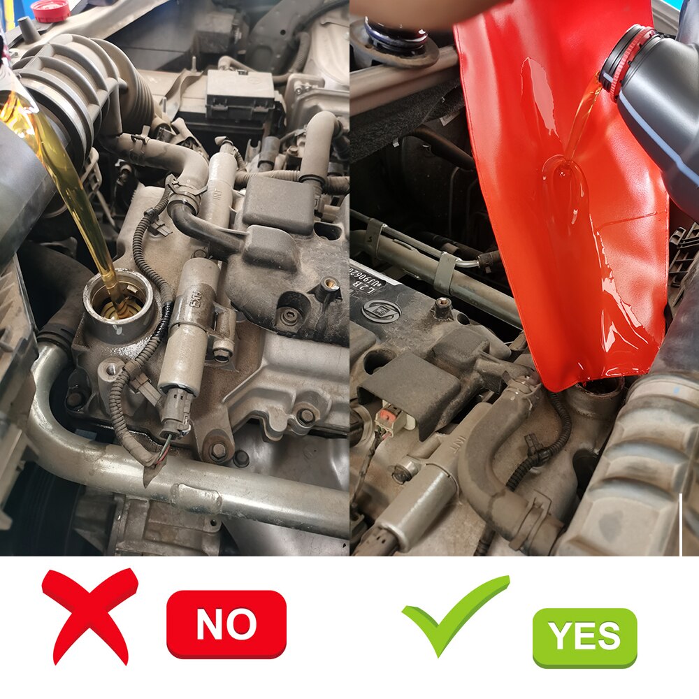 FORAUTO Car Oil Deflector Draining Device Flexible Drainage Funnel Oil Guide Tool for Car Truck Foldable Auto Accessories
