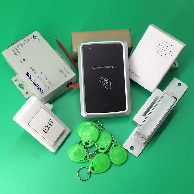 DIY Access Control Kit RFID proximity access control Security System Kit+Fail Safe NO Electric Strike Lock+Power Supply