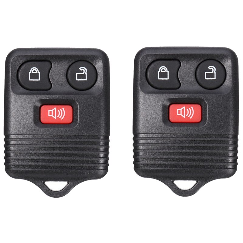 2X Keyless Entry Vervanging Key Remote Fob Clicker Stuurknuppel Alarm Voor Ford 3 Buttone