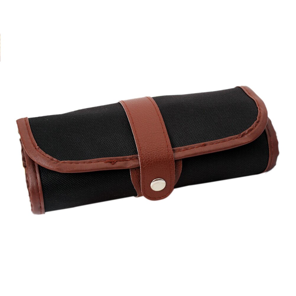 1 PC rétro toile artistes porte-crayon 24 trous rouleau brosse stylo pochette pour artiste étudiants maquillage bureau école sac: Default Title