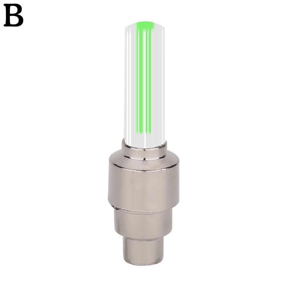 2 pièces néon vélo rayons lumières vélo lumière LED pneu Valve bouchon lampe de poche roue rayon léger voiture moto accessoires: Marron