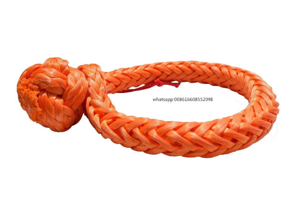 Orange 10mm*80mm Soft Shackles ,ATV Winch Shackle,Synthetic Rope Shackle,Sailing Shackle
