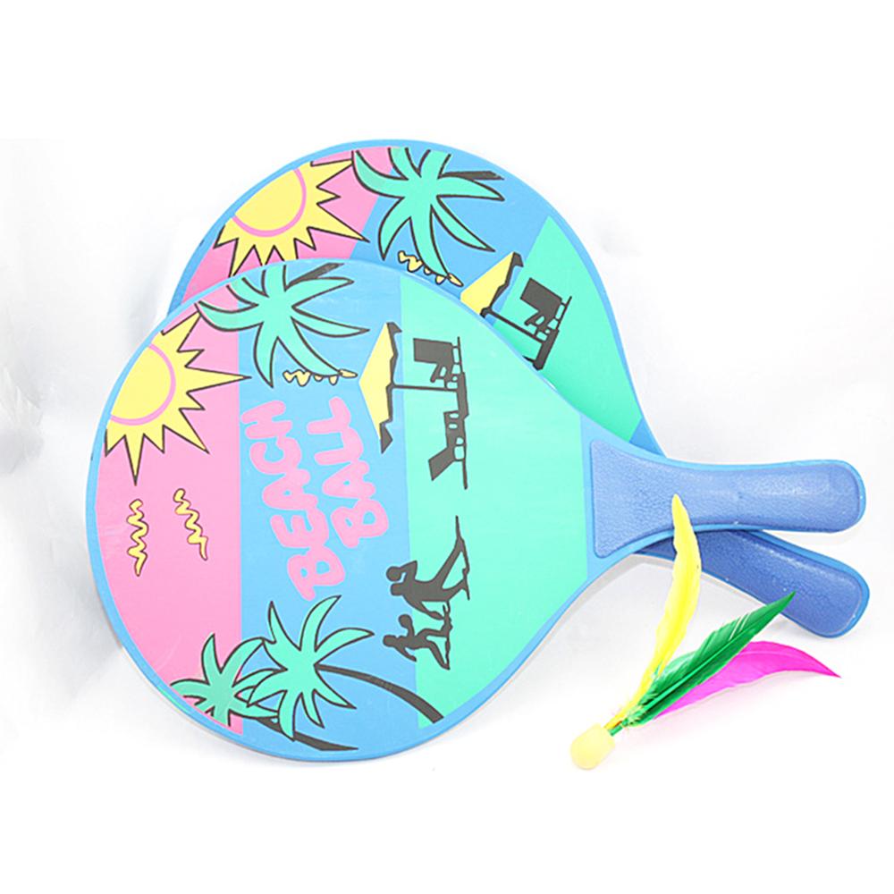 1Set Fun Beach Indoor Multi-Purpose Practical Badminton Paddle Badminton Racquet Set For Kids Children Baby Adults 1
