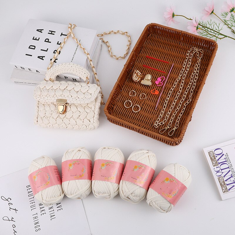 DIY Material Package Handwoven Handmade Crochet Shoulder Messenger Bag Best for Girlfriend: B1