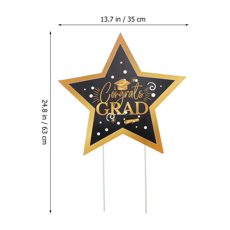 Graduation Yard Sign Decorations Outdoor Garden Graduation Yard Sign Decor: 1 piece B