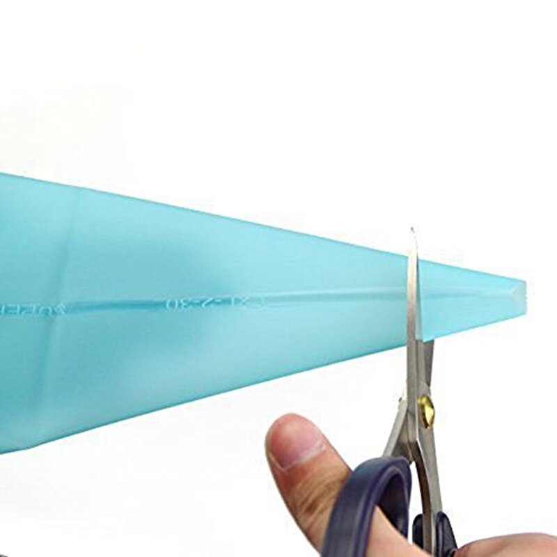 4 Sizes Silicone Pastry Bags Set piping set Baking Cookie Cupcake Decorating Bag-Blue (S+M+L+XL)