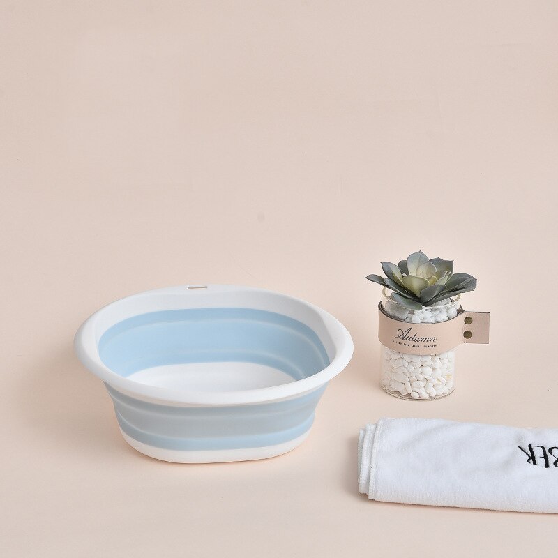 Plastic Folding Basins Portable Wash Basins Folding Laundry Tub Bathroom Kitchen Accessories Travel Folding Wash Basin: A-S