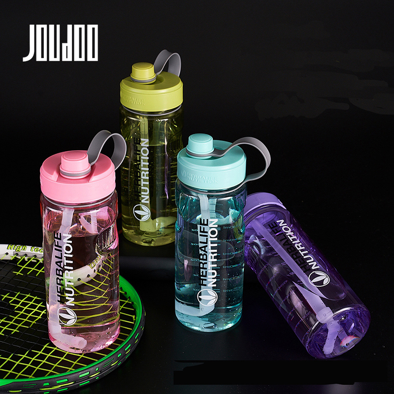 JOUDOO-bouteille de nutrition à l'herbalife 1000ml, pour shaker, pour lait, bouteille en paille, pour sport, gourde spatiale,