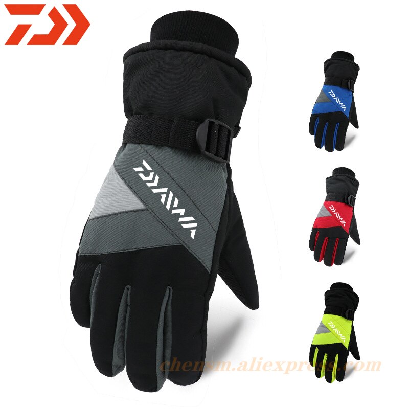 Dawa-guantes de esquí de invierno para hombre, manoplas de terciopelo grueso, resistentes al viento, impermeables, para pesca y Snowboard