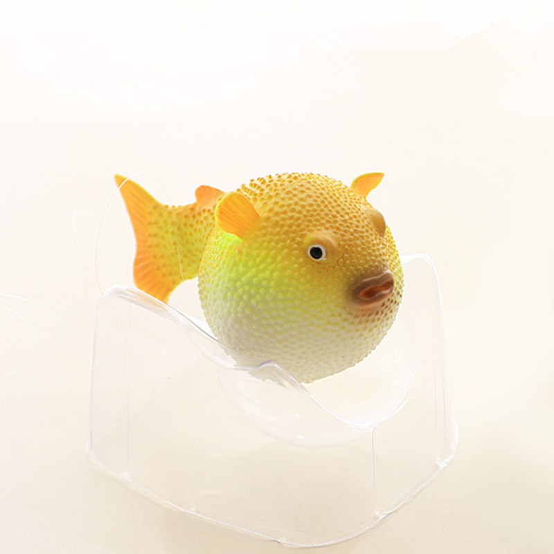 Aquarium Fish Tank Puffer Fish Aquarium Artificial Puffer Fish Tank Decor Glowing Effect Man-made Fish 1pcs