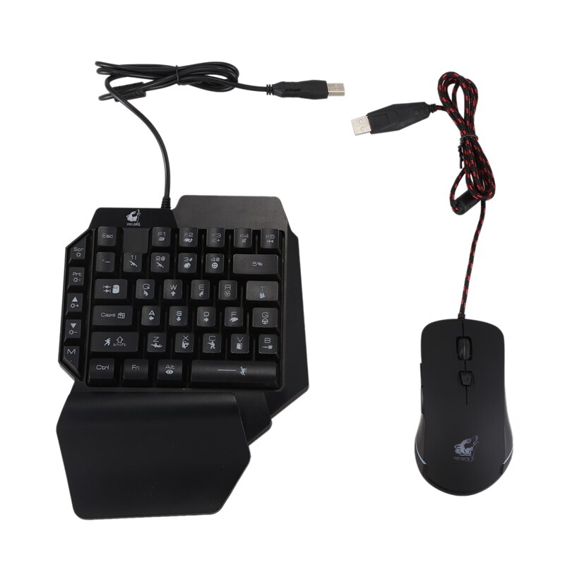 ZIYOU LANG K15 Verdrahtete Einhand Tastatur KüKen Keycap Ausführung und V6 Verdrahtete RGB LED-hintergrundbeleuchtung USB Ergonomische Spielen maus einstellen: Ursprünglich Titel