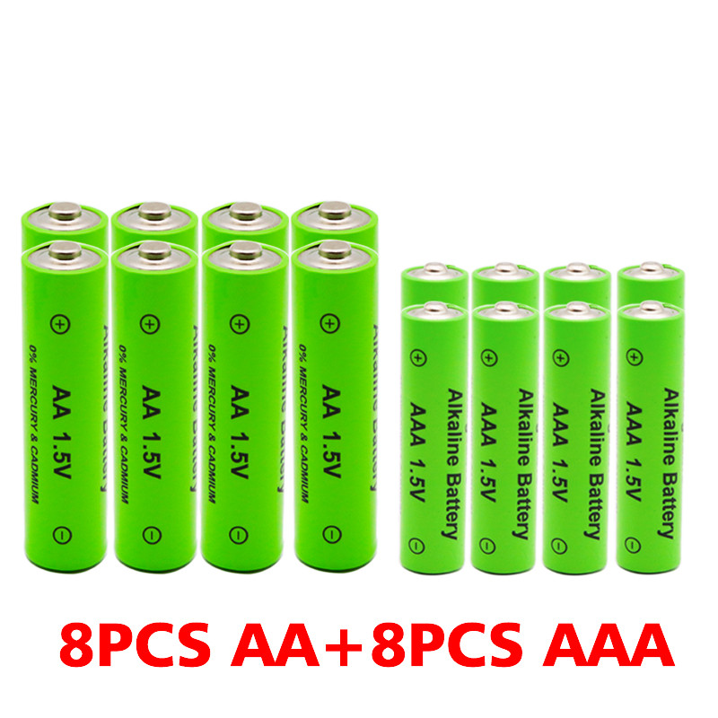 100% AA + AAA, nueva batería recargable AA de 1,5 V, pilas alcalinas AAA de 3000 a 3800mAh, linterna, juguetes para reloj, reproductor de MP3, batería Ni-Mh de reemplazo