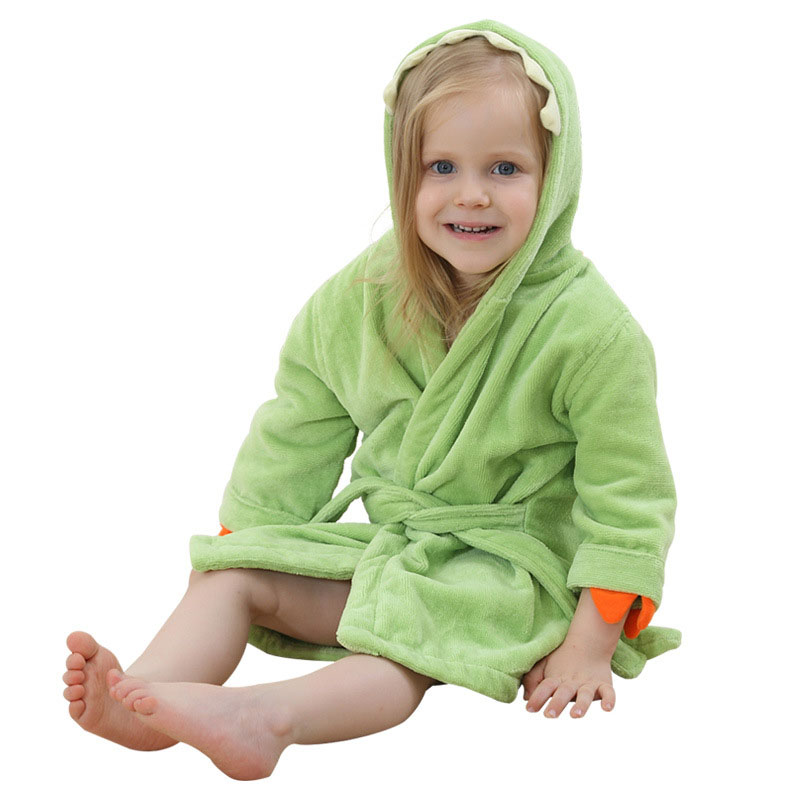 Katoenen Baby Thuis Gewaad Cartoon Baby Badhanddoek Bad Katoen Kind Strandlaken Hooded Bathr